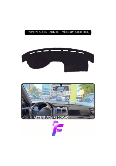 Hyundai Accent Admire/milenium 2000-2006 Torpido Örtüsü Güneşten, Isıdan, Çatlamadan Korur F96 Torpido Halısı