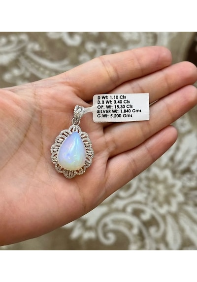 Allahverdi Türkmen Opal Elmas Kolye Ucu 096