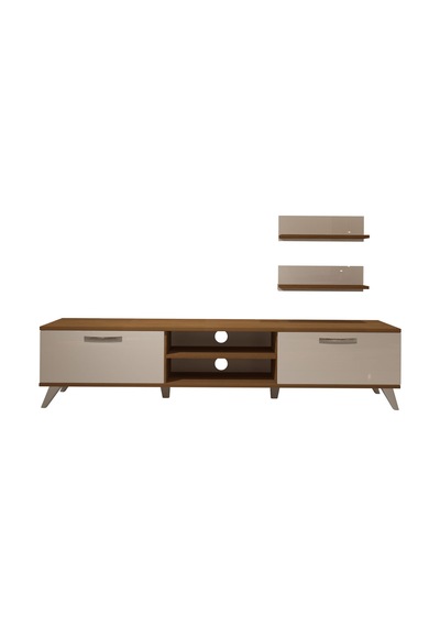 Decoraktiv Eko 4 Mdf Dvd Retro Tv Ünitesi Tv Sehpası Ceviz - Beyaz