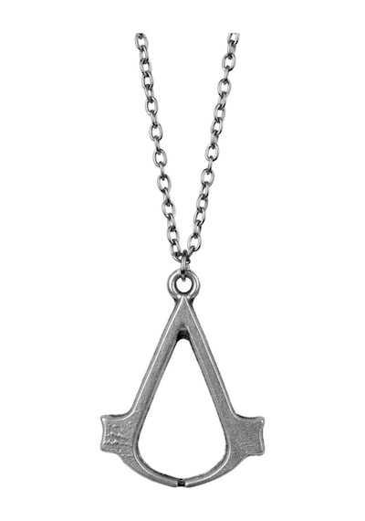 Assassins Creed Eskitme Antik Gümüş Kaplama Unisex Kolye Gümüş