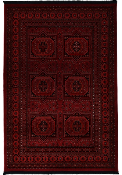 Afgan Türkmen Otantik Desenli Dokuma Kırmızı Oturma Odası Salon Mutfak Halısı Yolluk 0023a Kırmızı
