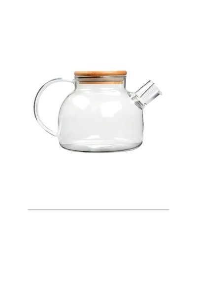 Bambu Kapaklı Borosilikat Cam Demlik 1000ml Royaleks-cm-2000