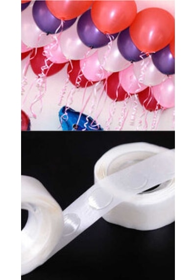 Balon Yapıştırma Bandı Çift Taraflı Pk:100