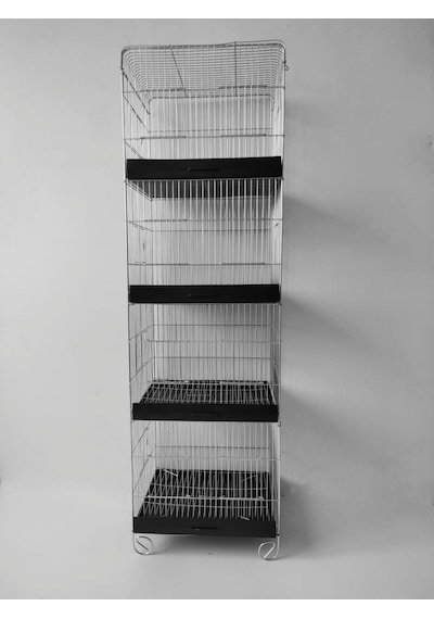 4 Katlı Üretim Kafesi Izgaralı Salma 40 x 32 x 131