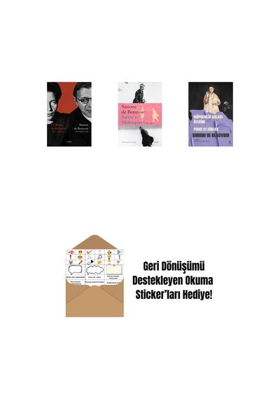 J. P. Sartre İle Söyleşiler + Sartre A Mektuplar 1: 1930-1939 + Konuk Kız + Okuma Sticker'ları