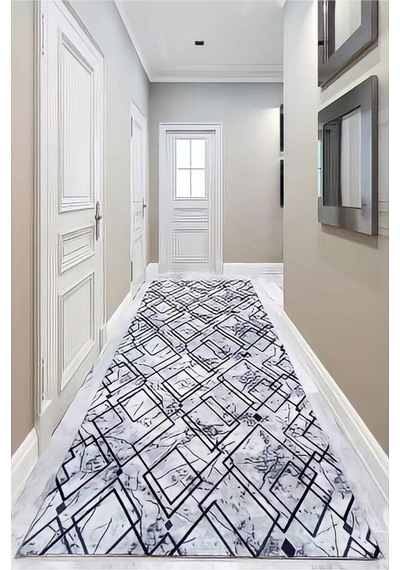 Aslan Home Gri Modern Yumuşak Yıkanabilir Kaymaz Taban Dört Mevsimlik Salon Banyo Balkon Gençodası Kesme Yolluk Gri