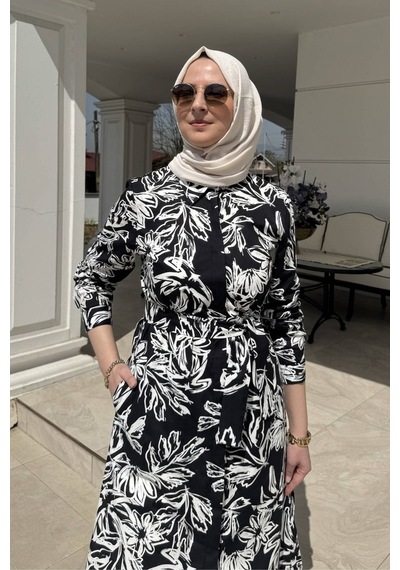 Rabia Şamlı Doğa Siyah Tunik Normal