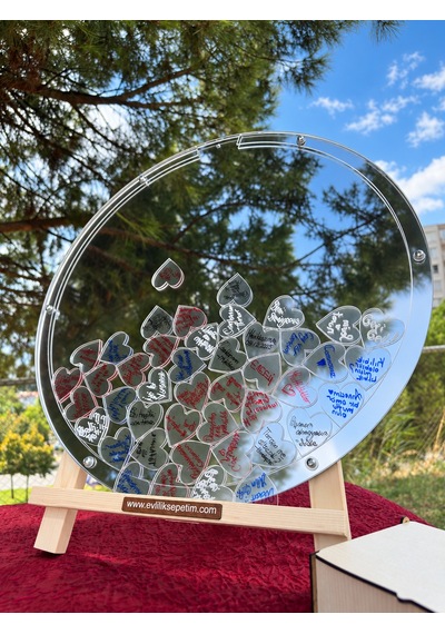 Kişiye Özel Full Gümüş Pleksi Yuvarlak Anı Kutusu 50cm