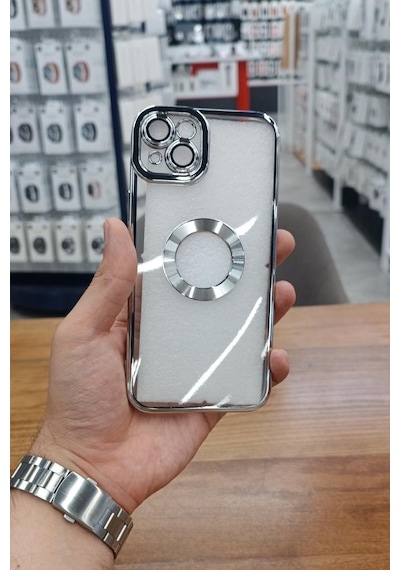 Apple Uyumlu iPhone 15 Plus Kılıf Köşeleri Renkli Şeffaf Kamera Korumalı Silikon Luxury Kapak