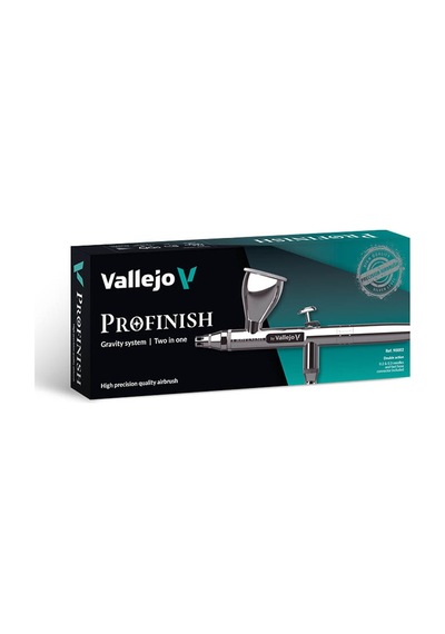 Vallejo 90002 Profinish Çift Hamleli Double Action 0.2 ve 0.3 MM Memeli 3 ML + 9 ML + 15 ML Hazneli Boya Tabancası
