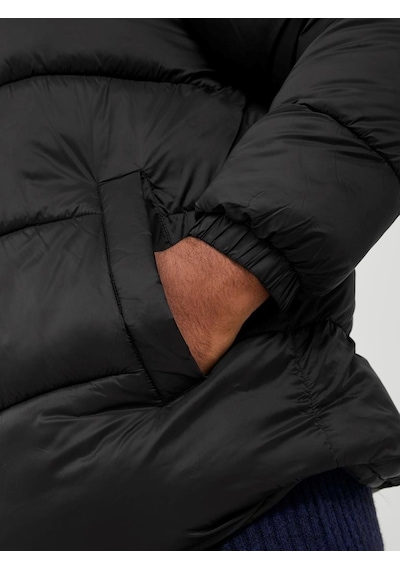 Jack & Jones Jack&Jones Kapüşonlu Büyük Beden Siyah Erkek Mont 12243520 Siyah