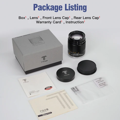 Ttartisan 50mm F1.4 Multi Mount Lens Canon Rf, Siyah