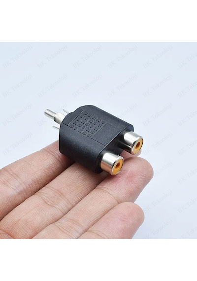 RCA Erkek to 2 RCA Dişi Ayırıcı Adaptör
