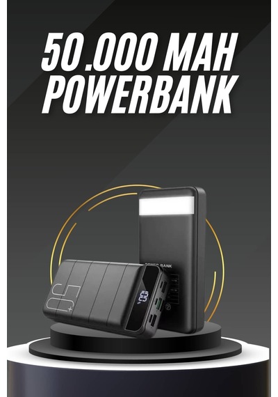 50.000 Mah Led Dijital Göstergeli Usb Çıkışı Powerbank Çok Renkli 03649403