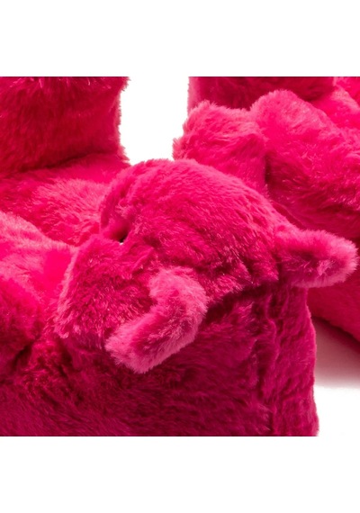 Twigy Pookie Kadın Fuşya Hayvanlı Panduf Fuşya 36/41 Pembe