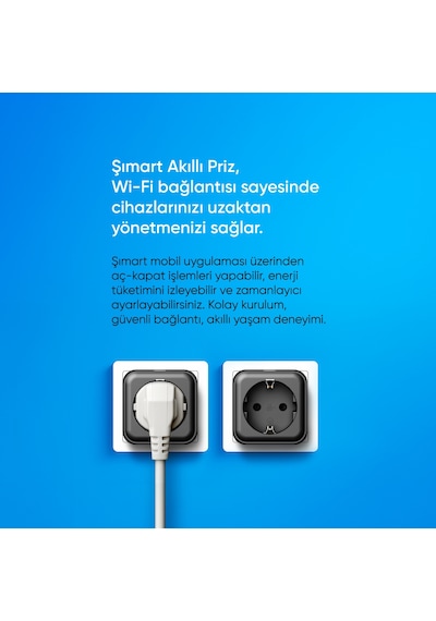 Şımart Teknoloji Uzaktan Kontrol Wi-Fi Akım Korumalı Akıllı Priz