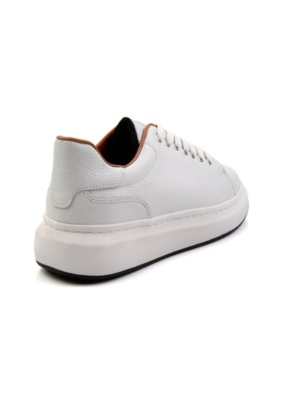 Bambi Bej Hakiki Deri Erkek Sneaker E01401098040 Bej