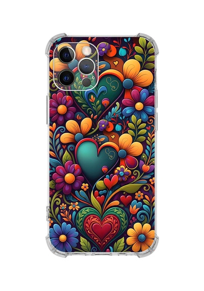 Printify Apple İphone 11pro İle Uyumlu Düşlerin Dansı Serisi Çiçeklerin Dansı Tasarımlı Uv Baskılı Köşe Korumalı Antişok Kılıf Şeffaf