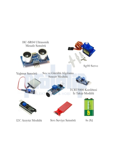 Arduino Uno R3 Turbo Black V3. 107 Parça 349 Adet Başlangıç Seti