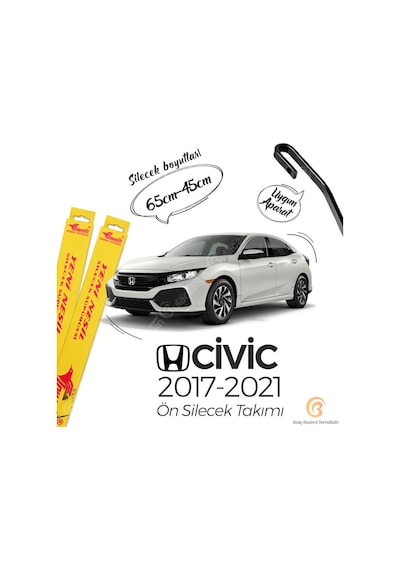 Honda Civic Fc5 Muz Silecek Takımı 2017-2021 İnwells