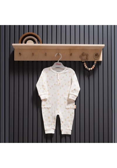 Tiffany Baby & Kids Tiffany Baby Pear Jakarlı Theme Patikli Tulum 40040 Ekru