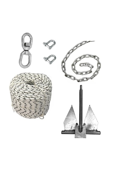 Tekne Çapa Seti. Tekne Ve Bot Çapası. Kombine Hazır Set 9kg Set