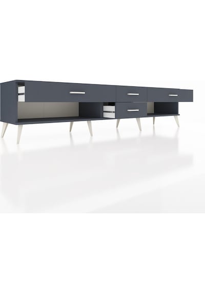 Hyperion Tv Ünitesi 4 Çekmeceli 220x44x51 Antrasit-antrasit Antrasıt/antrasıt - Antrasıt