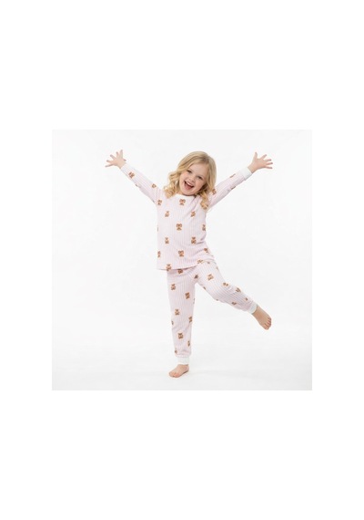 Teddy Kız Çocuk Pijama Takım Pembe