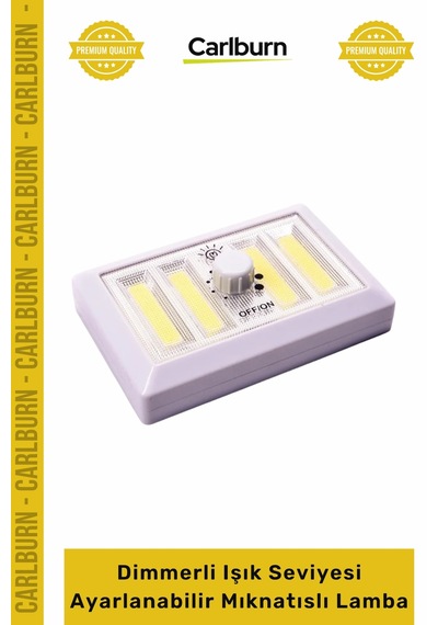 Lamba Pilli Cob Led Beyaz Işık Aydınlatma Dimmerli Işık Seviyesi Ayarlanabilir Mıknatıslı Lamba Çok Renkli