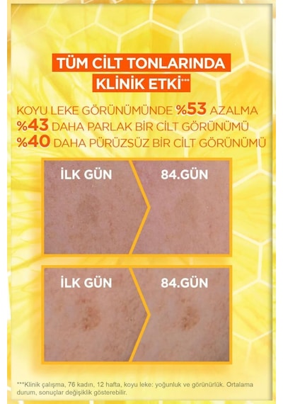 Garnier C Vitamini Parlak Fluid Koruyucu Yüz Güneş Kremi SPF50+ 2 x 40 ML
