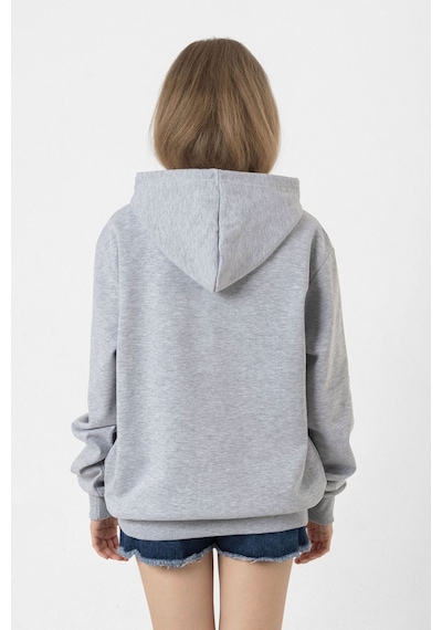 Romania Fingerprint Grimelanj Kadın 3ip Kapşonlu Sweatshirt Gri
