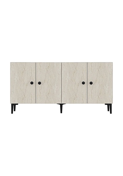 Ka1518bt Pella Konsol Ve Tv Sehpası Beyaz-traverten 150cm