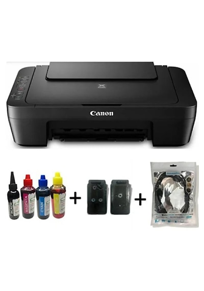 Canon E414 Dolan Kartuşlu Renkli Yazıcı Tarayıcı Fotokopi Çok Fonksiyonlu Usb A4 Ev Ofis Öğrenci Yazıcısı