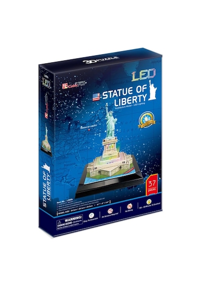 Cubic Fun 3D 37 Parça Puzzle Özgürlük Anıtı - Abd Led Işıklı