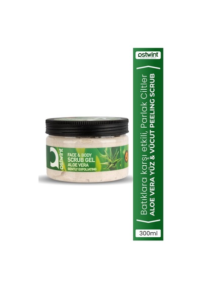 Tr Face & Body Scrub Gel, Aloe Vera, Gently Exfoliating, 300ml