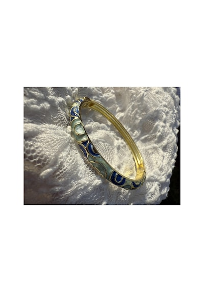 Aurelia Mystic Eye 24k Parıltılı Çelik El İşçiliği Nazar Esintili Bileklik Mavi