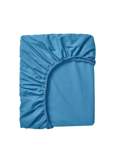 Ikea Dvala Çift Kişilik Çarşaf 160 X 200 Cm Koyu Lacivert - Lacivert