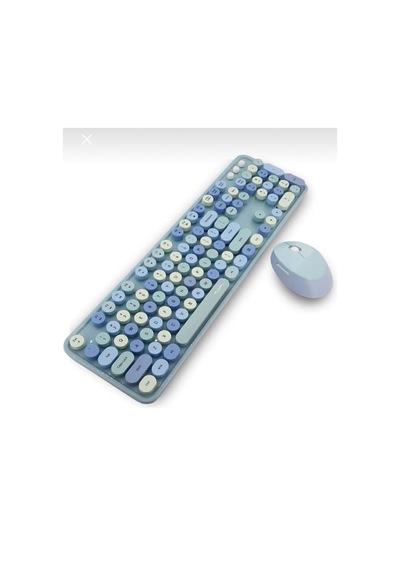 Büro Ev Ofis Bilgisayarı İçin Mavi Stil Klavye Mouse Set Diğer
