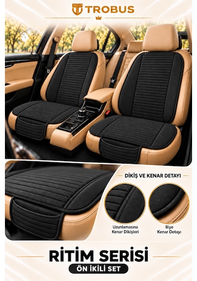 Trobus Ritim Opel Astra 2011-2015 Baby Face Ön İkili Koltuk Minderi Siyah