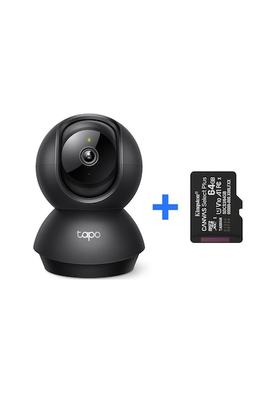 TP-Link Tapo C211 2K 3MP Yatay & Dikey Ev Güvenliği Wi-Fi Kamerası + Kingston Canvas Select Plus 64 GB MicroSD