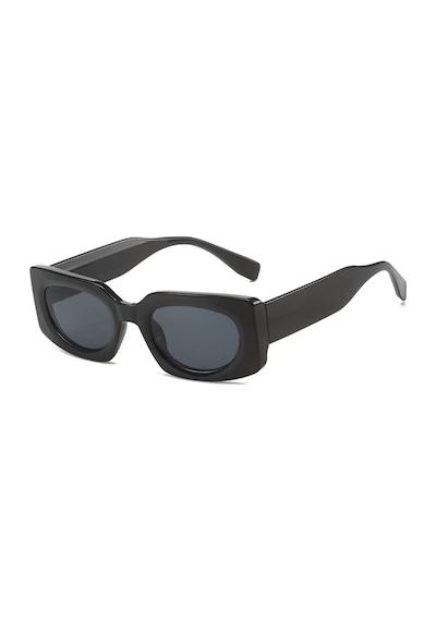 Merina Siyah Kemik Çerçeve Kare Vintage Retro Unisex Güneş Gözlüğü