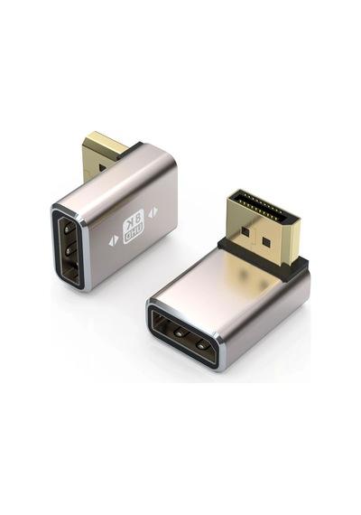 Display Port 8k Uhd Dişi Erkek 90 Derece Çevirici Dönüştürücü Adaptör
