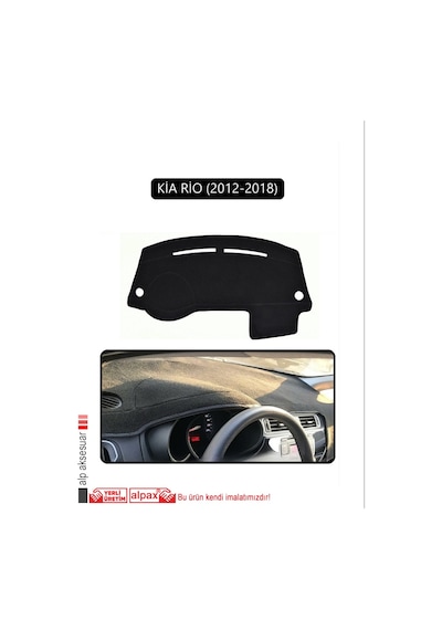 Kia Rio 2012-2018torpido Koruma Halısı Siyah Kenar