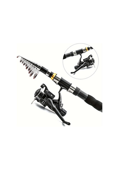 Valkyrie 1. Kalite Tam Takım Balık Olta Seti 2.3m Çantalı Aksesuarlı 10 Boğum Teleskopik Kamış Cb240 Motor