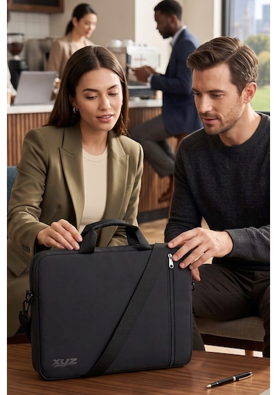 Classone Xyz Serisi Xyz-t20 15.6  Unisex Apple MacBook Uyumlu Laptop Notebook El Ve Omuz Çantası Siyah