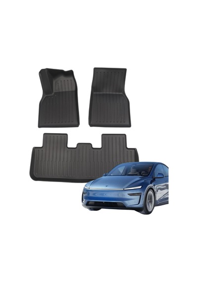 Tesla Juniper Paspas Takımı Ön Ve Arka Çizgili Desen Siyah