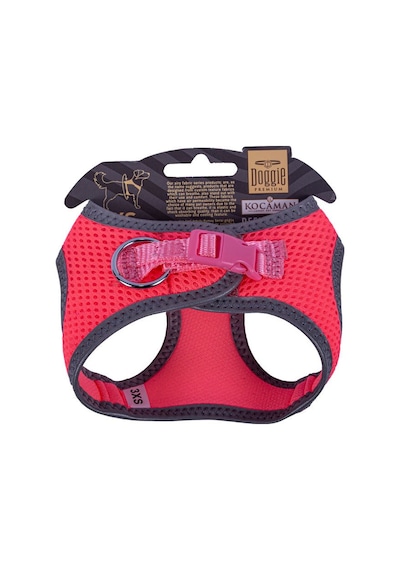 Doggie Havalı Dokuma Reflektör Serisi Küçük Irk Göğüs Tasması Pembe 3XS-22-26Cm Pembe