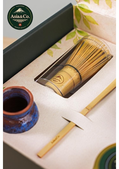 Asia & Co. Geleneksel Japon Matcha Seti - Bambu Whisk Ve Matcha Kasesi
