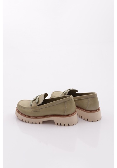 Mamma Mia Mammamia D24ya-3165 Kadın Deri Loafer Ayakkabı Elma Yeşili Pen-scorpıon