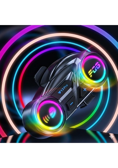Çeşithane Y13 Pro Kameralı/ışıklı Motosiklet İnterkom - Renkli Rgb Işık Efektli, Bluetooth 5.3 Deste